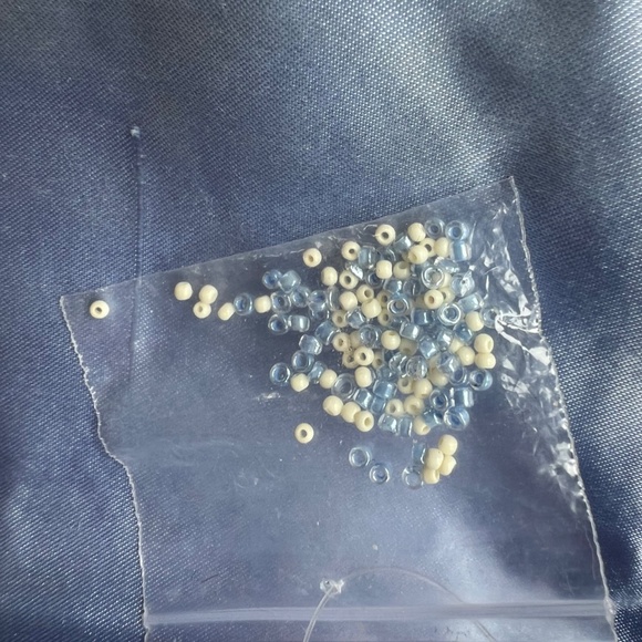 STAUD Tommy Beaded Bag Zebra in Light Blue Cream - Picture 6 of 6